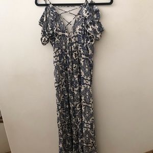 Floral off the shoulder romper